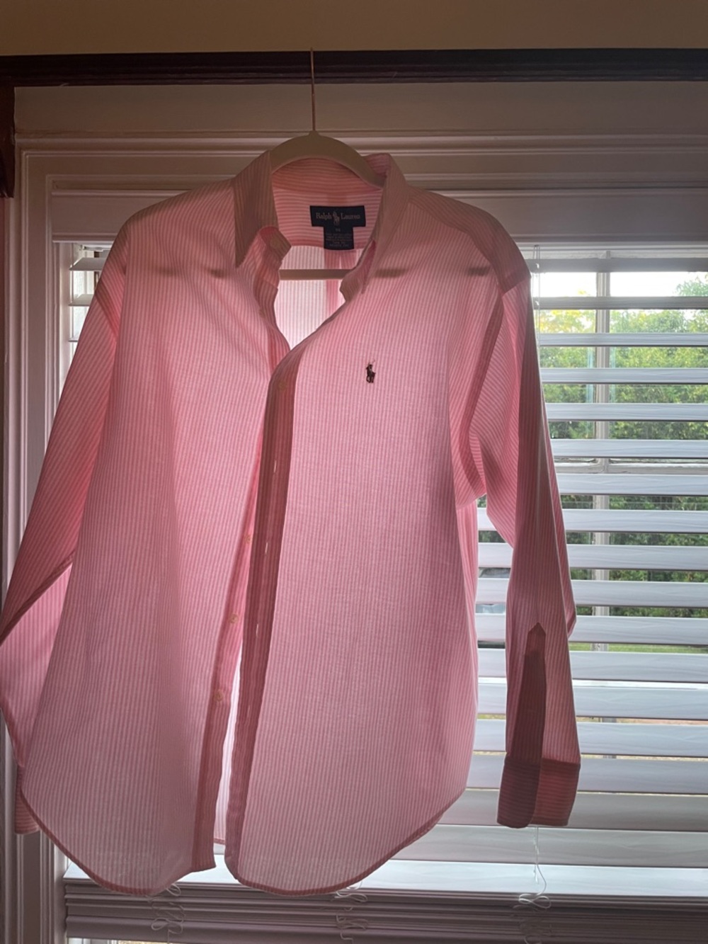 Ralph Lauren Pink Stripe Button-Down Dress Shirt